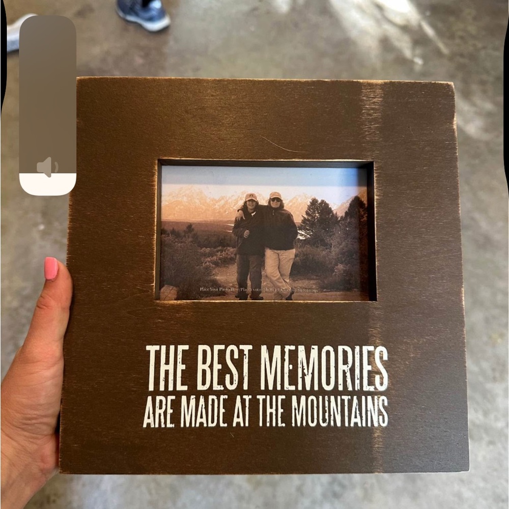 Brown Wooden Photo Frame with Inspirational Quote